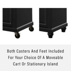 Cambridge Wood Top Portable Kitchen Island/Cart Black/Natural - Crosley -Baxton Studio Sale Shop GUEST 21dfc211 1d10 49e2 b952 0fd563e5c0e5