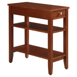 American Heritage 3 Tier End Table With Drawer - Breighton Home -Baxton Studio Sale Shop GUEST 21f7b272 c486 42b5 bc0c 9930f9313595