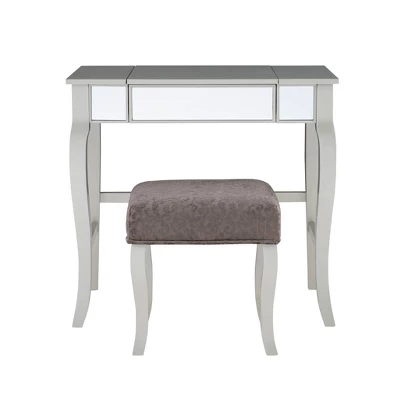 Harper Vanity Set Silver - Linon 3 Harper Vanity Set Silver - Linon - Image 3