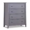 Sorelle Berkley 4 Drawer Chest Dresser Gray