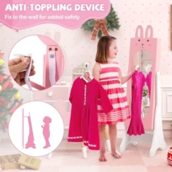 Tangkula Kids Jewelry Armoire Cabinet Free-Standing Full Length Mirror With Storage And 4 Tilt Angles -Baxton Studio Sale Shop GUEST 22ca8679 54b9 491f b318 5773eb7388b7