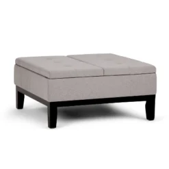 Lancaster Square Coffee Table Storage Ottoman - WyndenHall -Baxton Studio Sale Shop GUEST 22ea0beb 181d 4bd6 a51e cbf1c3057bc0