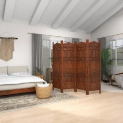 Traditional Wood Room Divider Screen Red - Olivia & May -Baxton Studio Sale Shop GUEST 2320374a bdc6 47c7 8c0d 069150850a90