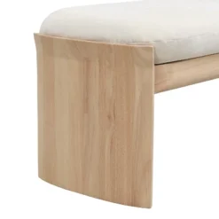 Christopher Knight Home Bellomy Modern 51.5 Inch Rubberwood Upholstered Ottoman -Baxton Studio Sale Shop GUEST 2354c71b be8a 4ff3 af93 709d6f8bfb49