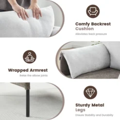 Modern 3-Piece Color Clash Back Armchair Sofa Set Loveseat And 2 Accent Chairs For Living Room Set -Baxton Studio Sale Shop GUEST 237c9fcd b804 4f0b a851 e28446baaa23