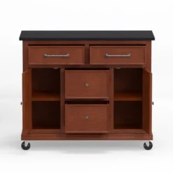 Glenwillow Home Kitchen Cart With Locking Casters - No-Tool Assembly -Baxton Studio Sale Shop GUEST 238955ce cc8e 4ddd 855d 0e0cbe167bdd