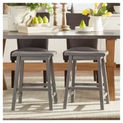 Set Of 2 24" Vinton Counter Height Barstools Wood - Inspire Q 12 Set Of 2 24" Vinton Counter Height Barstools Wood - Inspire Q -Baxton Studio Sale Shop GUEST 238bf8bd f96a 4942 99a8 3e6ce3677fd8