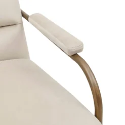 Abbot Upholstered Open Arm Metal Leg Accent Chair Beige - Madison Park -Baxton Studio Sale Shop GUEST 239b4590 dc43 478c bac5 1446af6b9a9c