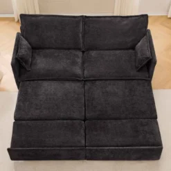 3-in-1 Corduroy Convertible Sofa Bed, 73'' Pull-Out Sleeper Couch With USB Ports And Side Pockets, Corduroy Couch With Pillows-Coolbibila -Baxton Studio Sale Shop GUEST 243f71b5 3da4 4dee 996f d638d92dc9eb