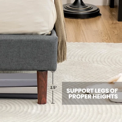 Costway Upholstered Bed Frame Adjustable Diamond Button Headboard Easy Assembly 7 Costway Upholstered Bed Frame Adjustable Diamond Button Headboard Easy Assembly - Image 7