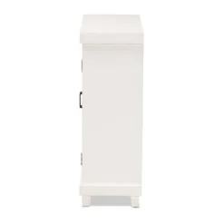 Carlena Wood And Mirrored Glass 2 Door Sideboard White - Baxton Studio -Baxton Studio Sale Shop GUEST 24a47f48 5668 4c9e 82a1 2a0a45472164