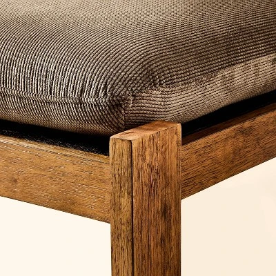 Wood Frame Ottoman With Attached Cushion - Hearth & Hand™ With Magnolia Furniture 3 Wood Frame Ottoman With Attached Cushion - Hearth & Hand™ With Magnolia Furniture - Image 3