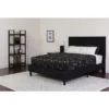 Flash Furniture Roxbury Full Size Tufted Upholstered Platform Bed In Black Fabric With Pocket Spring Mattress