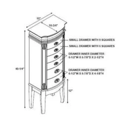 Verona Italian Influenced Jewelry Armoire Espresso - Powell Company -Baxton Studio Sale Shop GUEST 254a7cab 2dc4 43fc b821 d70ecb2050fa