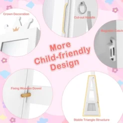 Tangkula Kids Jewelry Cabinet With Full-Length Mirror Drawer 2 Adjustable Tilt Angles -Baxton Studio Sale Shop GUEST 254c7db2 3520 4913 9c00 ff1010e475f6