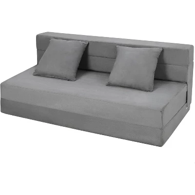 Olding Sofa Bed, Foldable Couch Bed With Pillow, Convertible Sleeper Chair Mattress, Futon Floor Couch With Memory Foam Washable Cover, Gray 7 Olding Sofa Bed, Foldable Couch Bed With Pillow, Convertible Sleeper Chair Mattress, Futon Floor Couch With Memory Foam Washable Cover, Gray - Image 7