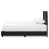 Full Atlas Modern And Contemporary Faux Leather Platform Bed Black - Baxton Studio