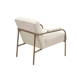 Abbot Upholstered Open Arm Metal Leg Accent Chair Beige - Madison Park -Baxton Studio Sale Shop GUEST 259fd908 5b62 4adb 8d1c f3d99dda7bb0