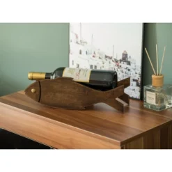 Vintiquewise Wooden Fish Shaped Vintage Decorative Single Bottle Wine Holder -Baxton Studio Sale Shop GUEST 25f6b8a6 dbf9 4ac5 b543 0ef445fa8840