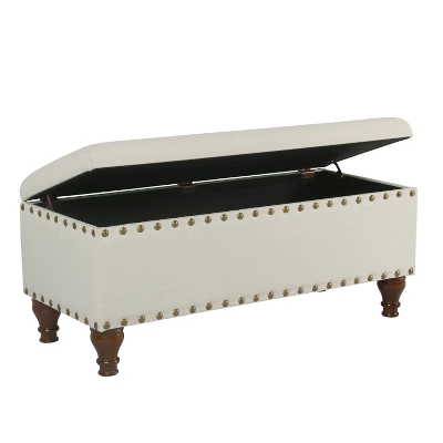 Large Storage Bench With Nailhead Trim - HomePop 2 Large Storage Bench With Nailhead Trim - HomePop - Image 2