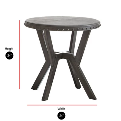 Alamo Round End Table Gray - Steve Silver 3 Alamo Round End Table Gray - Steve Silver - Image 3
