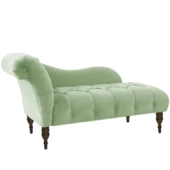 Chaise Lounge In Lulu Sage Green - Skyline Furniture