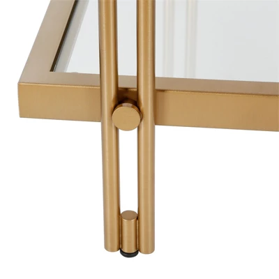 22" Modern Metal Side Table In Gold - Henn&Hart 6 22" Modern Metal Side Table In Gold - Henn&Hart - Image 6