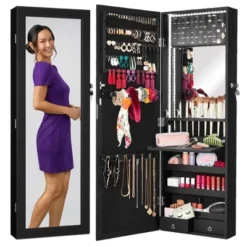 Best Choice Products Hanging Mirror Jewelry Armoire, Door Or Wall Mounted Cabinet W/ LED Lights, Lock 24 Best Choice Products Hanging Mirror Jewelry Armoire, Door Or Wall Mounted Cabinet W/ LED Lights, Lock -Baxton Studio Sale Shop GUEST 2799bc09 6f21 4d95 837f b3008179270f