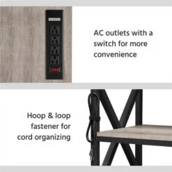 Yaheetech Vintage 3-layer TV Stand TV Console With Power Outlet -Baxton Studio Sale Shop GUEST 281a5752 d0f6 4960 a4c1 315418e11218