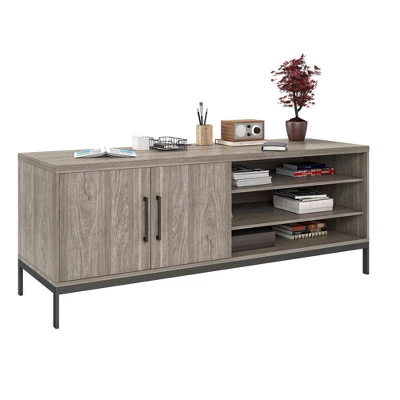 Somerton Credenza TV Stand For TVs Up To 70" Light Brown Oak - Room & Joy 3 Somerton Credenza TV Stand For TVs Up To 70" Light Brown Oak - Room & Joy - Image 3