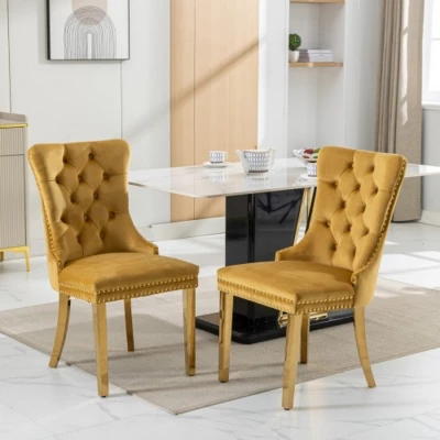 Modern Upholstered Dining Chairs Set Of 2, Dining Chairs With High Back,Velvet Cushion Dining Chairs For Kitchen Or Dining Room-Maison Boucle 11 Modern Upholstered Dining Chairs Set Of 2, Dining Chairs With High Back,Velvet Cushion Dining Chairs For Kitchen Or Dining Room-Maison Boucle - Image 11