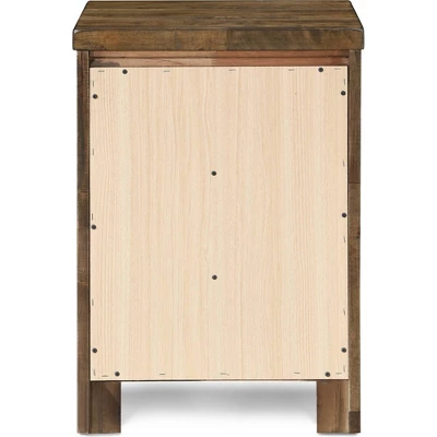 Stratford 3 Drawer Nightstand Rustic Brown - Finch 7 Stratford 3 Drawer Nightstand Rustic Brown - Finch - Image 7