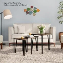 Lavish Home Set Of 3 Nesting Tables, Brown 9 Lavish Home Set Of 3 Nesting Tables, Brown -Baxton Studio Sale Shop GUEST 28dcb2d9 f85e 416e b27d 825a8243d28d