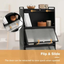 Costway 5-Tier Kitchen Baker's Rack Storage Cabinet Mobile Microwave Stand Flip-up Doors -Baxton Studio Sale Shop GUEST 2909b933 4468 4201 a8f1 693552550d89