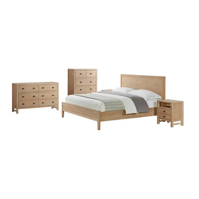 5pc Arden Wood Bedroom Set With Two 2 Drawer Nightstands Light Driftwood - Alaterre Furniture 14 5pc Arden Wood Bedroom Set With Two 2 Drawer Nightstands Light Driftwood - Alaterre Furniture - Image 14