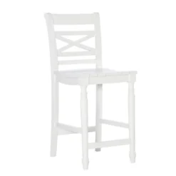 Bristol Barstool White - Powell Company -Baxton Studio Sale Shop GUEST 29b85522 895b 4751 bf47 5ee2b17d3de8