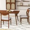 Tangkula Wooden Dining Chair Set Of 4 W/ Rubber Wood Frame Wide Padded Seat