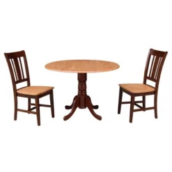 42" Dual Drop Leaf Dining Table With 2 San Remo Splat Back Chairs - International Concepts 8 42" Dual Drop Leaf Dining Table With 2 San Remo Splat Back Chairs - International Concepts -Baxton Studio Sale Shop GUEST 2a6f3bcf b1cf 4ea1 b0b4 298cac959734