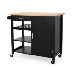 Westcliffe Contemporary Kitchen Cart With Wheels - Christopher Knight Home -Baxton Studio Sale Shop GUEST 2a956c54 d2ee 4098 8f48 a13f54b210a1