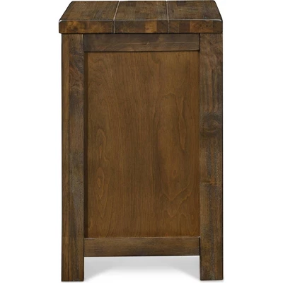 Stratford 3 Drawer Nightstand Rustic Brown - Finch 5 Stratford 3 Drawer Nightstand Rustic Brown - Finch - Image 5