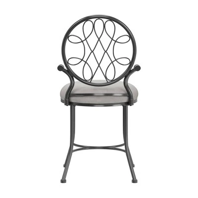 19" O'Malley Metal Vanity Stool - Hillsdale Furniture 4 19" O'Malley Metal Vanity Stool - Hillsdale Furniture - Image 4