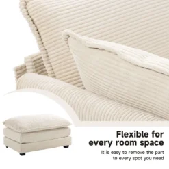 Hyleory 78'' Upholstered Corduroy Reception Loveseat -Baxton Studio Sale Shop GUEST 2afdb13c fa97 42d6 89c4 2f4dde5aea07