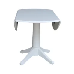 42" Nina Round Top Dual Drop Leaf Pedestal Table White - International Concepts 12 42" Nina Round Top Dual Drop Leaf Pedestal Table White - International Concepts -Baxton Studio Sale Shop GUEST 2b355e03 b7b0 4dea bc02 6f0d12b07c04