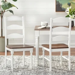 7Pc Skipton Dining Set White/Walnut - Buylateral -Baxton Studio Sale Shop GUEST 2bdbbbea 105b 4971 a29f 0cb0c6ccfd30
