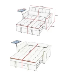 Velvet Loveseat Sofa Bed With Tufted Back And Seat And Multiple Adjustable Positions For Living Room -Baxton Studio Sale Shop GUEST 2c37cbcf 7b44 4fc7 bd2e be18fbbdd993