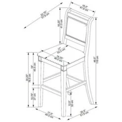 Emmy Barstool - Linon -Baxton Studio Sale Shop GUEST 2c392fb5 0b93 4ad4 bf8e 123a3e9e984b