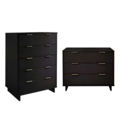 Manhattan Comfort 2pc Granville Chest And Dresser Bedroom Set -Baxton Studio Sale Shop GUEST 2c800dbf 1d5b 4515 a4e9 833b160e1961