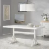 Miller Rectangular Trestle Base Dining Table White - Lifestorey
