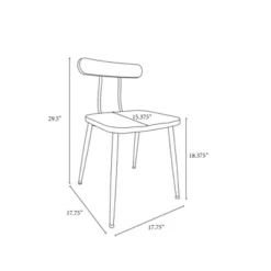 2pk Industrial Wood & Steel Dining Chairs - Aged Oak/Black - Hearth & Hand™ With Magnolia: Sleek Metal Legs -Baxton Studio Sale Shop GUEST 2cd95cd8 5885 4572 aaf4 240c4929ed18