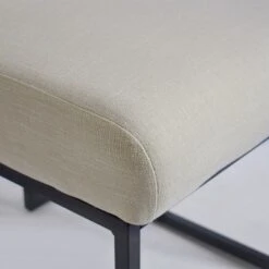 Modern Dining Chairs Set Of 2, Dining Room Chair With Black Metal Sled Base Upholstered Fabric Kitchen Chair-Maison Boucle -Baxton Studio Sale Shop GUEST 2d0ffe8c cb20 426d 9f78 fc523afd7f9c